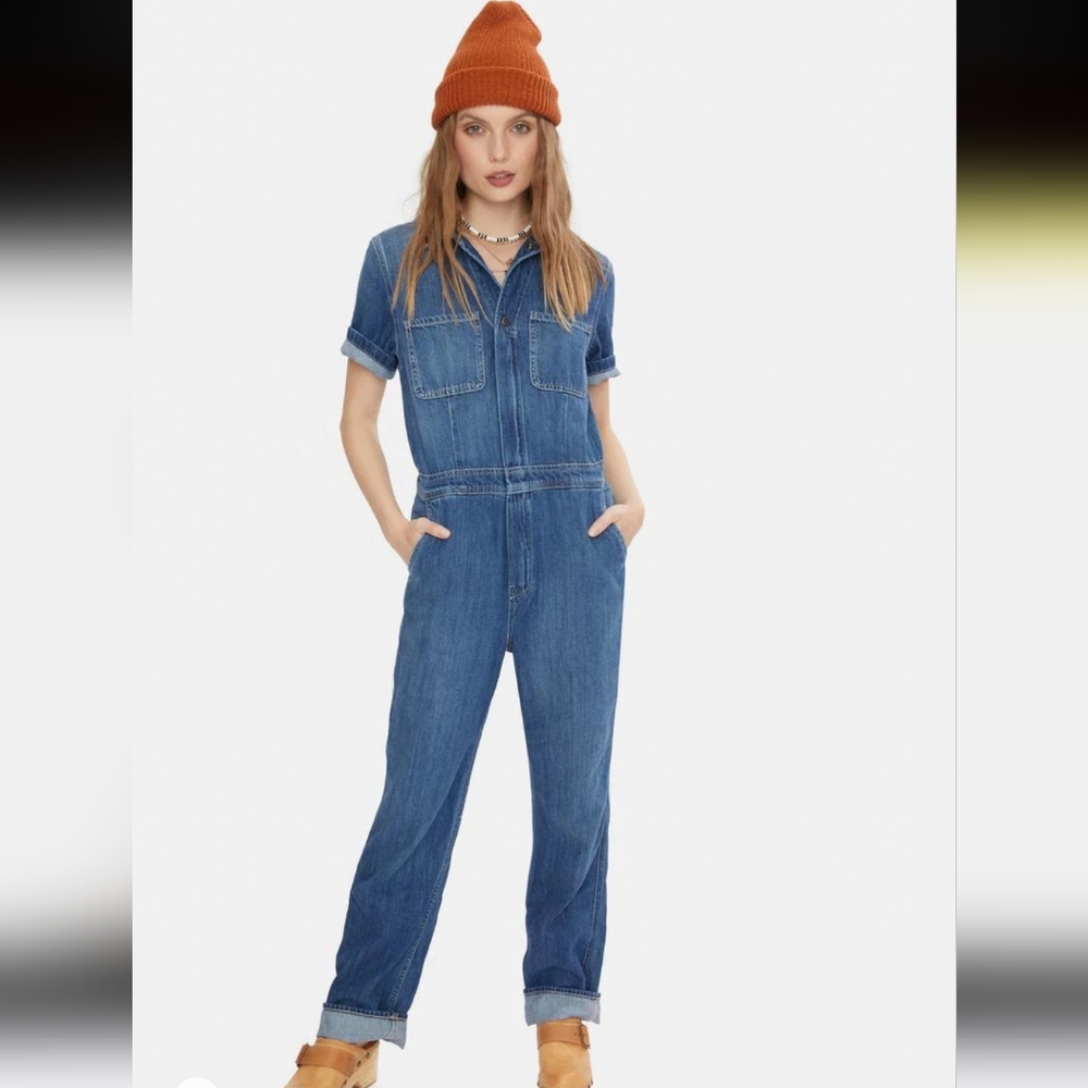Articles of Society Ginger Denim Jumpsuit SZ L